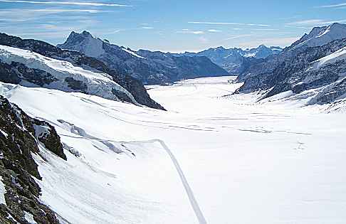 Aletsch Glacier seen from Jungfraujoch